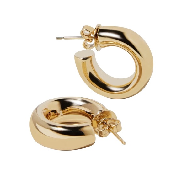 Jennifer Fisher Jewelry - Jennifer Fisher Gold Lightweight Micro Natasha Earrings Hoops Huggies NEW